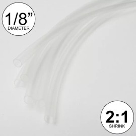 Salipt 1/8" ID Clear Heat Shrink Tube 2:1 ratio wrap (6x9" = 4 ft) inch/feet/to 3mm