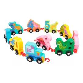 J.H. Company Tren Numeros Juguete Didactico Montessori Madera M-102