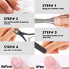 Cuticle Trimmer with Cuticle Pusher Professional Stainless Steel Cuticle Cutter