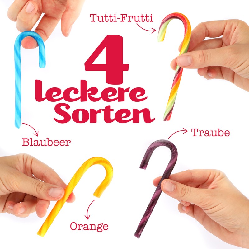 Christmas Candy Canes Rainbow Flavour