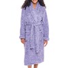 Alexander Del Rossa Fluffy Fuzzy Robe for Women, Heathered Purple