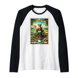 Tarot Cards With Meanings On Them The Empress Raglan Baseball Tee