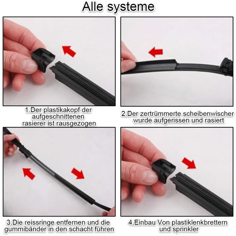 Pack of 6 Windscreen Wipers Rubber Windscreen Wipers Cutter Wiper