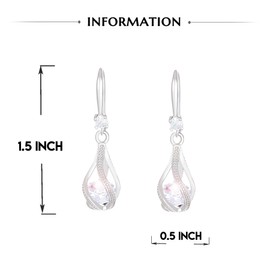 Silver Hollow Teardrop Dangle Earrings: Silver Spiral Infinity Earrings For Women,Cubic Zirconia Crystal Teardrop Drop Earrings Diamond Dangle Earrings, Dangling Dangly Earrings Trendy Jewelry Gift