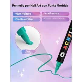 Kalolary Set di 12 Matite per Nail Art 3D, Pennelli per Nail Art Fai Da Te, Gioielli, Strumenti per Manicure (Bunt J)