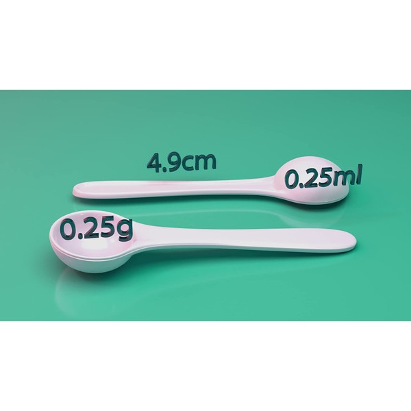 NPOW Measuring Spoons, Medicine Measure Spoon, Small Measure Scoop, 0.25ml Measure, Mini Spoon, Plastic Measuring Spoon, Medicine Spoons, Plastic Scoop, Small Measuring Spoons, Mini Measuring Spoons