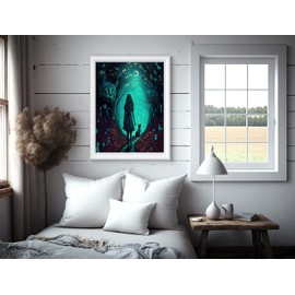 Sawfish® Alice in Wonderland Cheshire Cat Metal Sign Wall Plaque Picture For Bathroom 6x8″