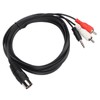 DIN 8 Pin to 3.5mm 2 RCA Cable Male to