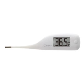 DRETEC TO-204WT Electronic Thermometer, Estimated Temperature for Approximately 15 Seconds, Flexible Soft Touch, Case Included