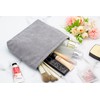 PAZIMIIK Makeup Bag Large Zipper Corduroy Make Up Pouch for