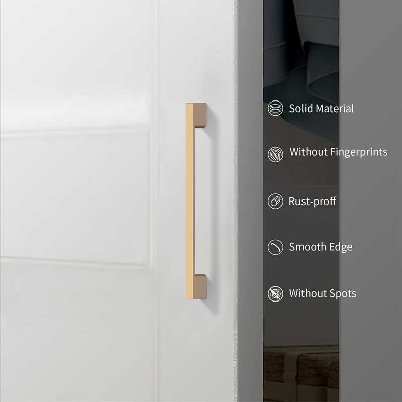 KNOKLOCK 10 Pack 10 Inch(256mm) Kitchen Cabinet Handles Champagne Bronze