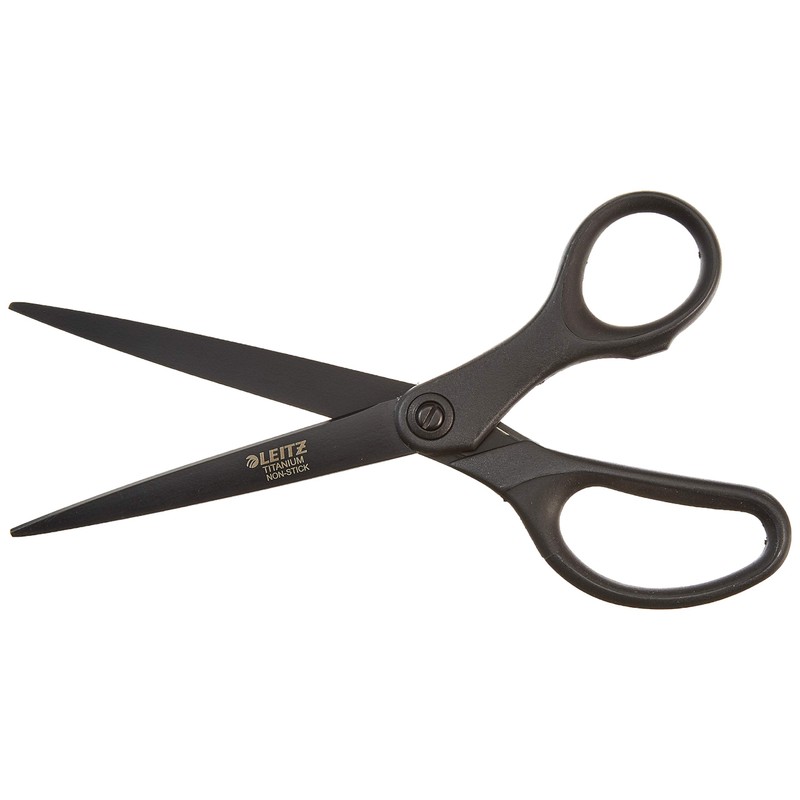 Leitz 54196095 180 mm Non Stick Titanium Scissors - Black
