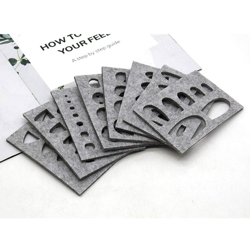 Buwei 8pcs Wool Felt Mold Needle Felting DIY Craft Stencil