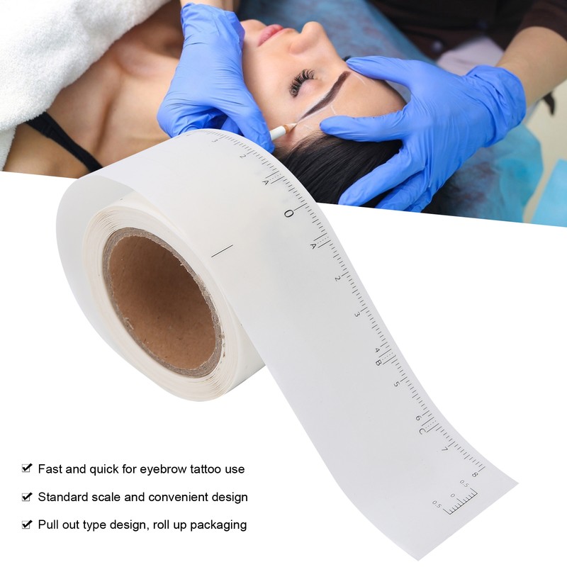 50pcs/roll Microblading Eyebrow Ruler Disposable Eyebrow Tattoo Shaping Ruler Tool3#