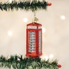 Old World Christmas English Phone Booth Glass Blown Ornament
