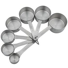 Smithcraft Stainless Steel Measuring Cups Set 18/8(304) Steel Material Heavy Duty 7 Measuring Cups and 1 Ring Set of 8