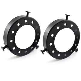 MARRTEUM UNO-Type Lamp Shade Holder 2-1/4 Inch Fitter Adapter Retro Pandant Light Screw-on Holder [2pcs, Black]
