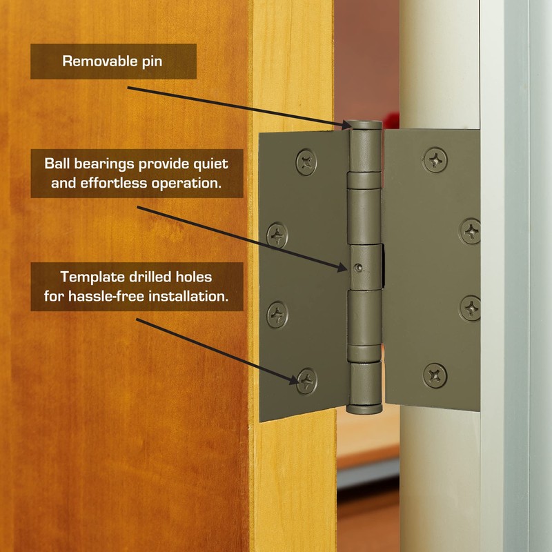 BRINKS Commercial - 4 1/2" Ball Bearing Door Hinge, Prime