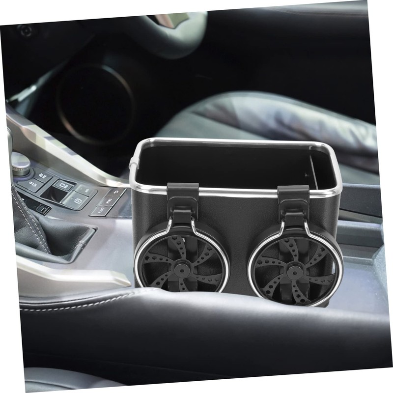 ULTECHNOVO Vehicle-Mounted Tissue and Cup Holder Storage Box Multifunctional Car