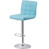 SEGAWE Blue Square PU Leather Adjustable Bar Stools Counter Height