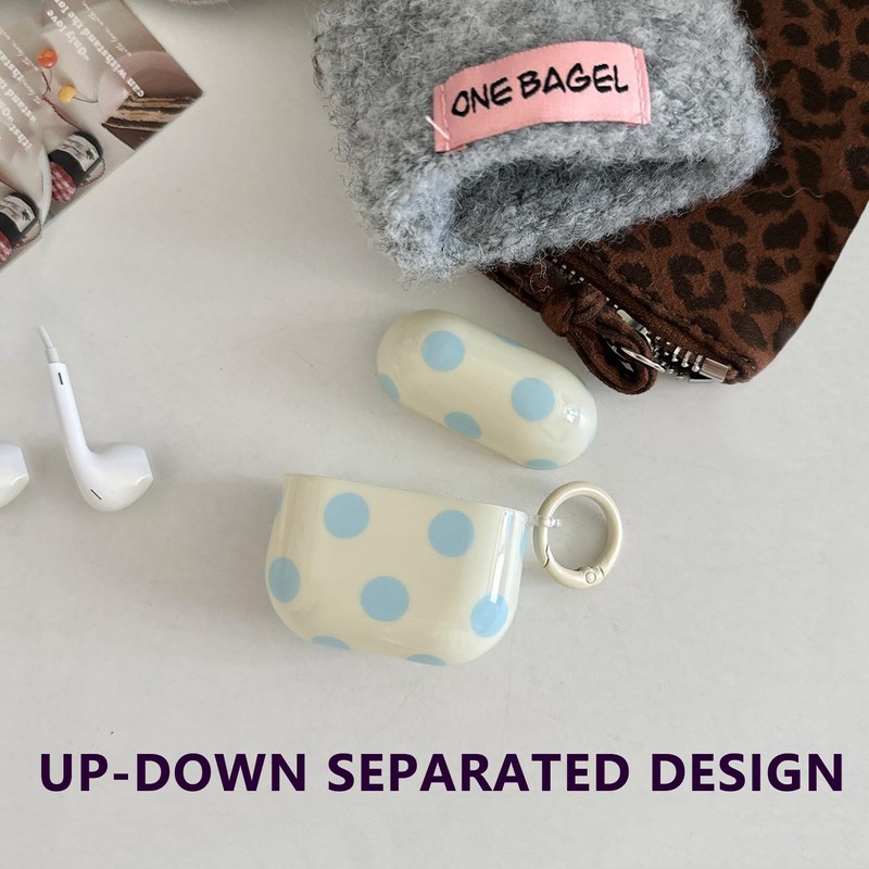 Cute Aesthetic Yellow Polka Dot Pattern case for AirPods 1/2