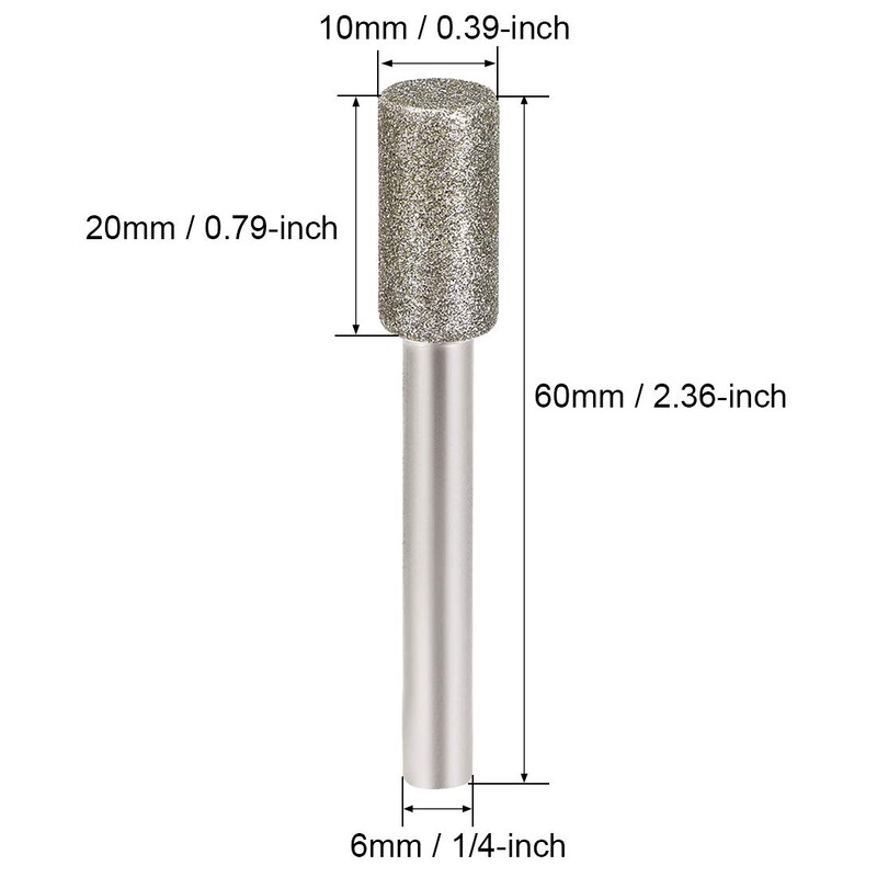 sourcing map Diamond Burrs Grinding Drill Bits for Carving Rotary