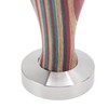 Colorful Wood Coffee Flat Tamper Stainless Steel Base Powder Hammer