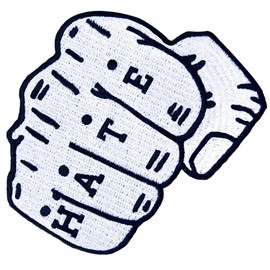 Iron-on or sew on patches for hate embroidery badges
