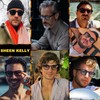 SHEEN KELLY Retro High Resolution Oval Sunglasses for Men Women