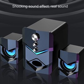 Goshyda Sounder Speaker Wired Multimedia Desktop Speaker with Subwoofer Stereo Surround Sound for Computer Laptop Home Office