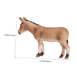 NAMOARLY 2Pcs Simulated Donkey Model Realistic Standing Donkey Figurine for Cognitive Learning and Home Decoration Animal Ornament for Miniature Gardens and Desktop