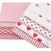 CraftsFabrics 8pcs/lot 40cmx50cm Red White Love Hearts Striped Gingham Valentine's