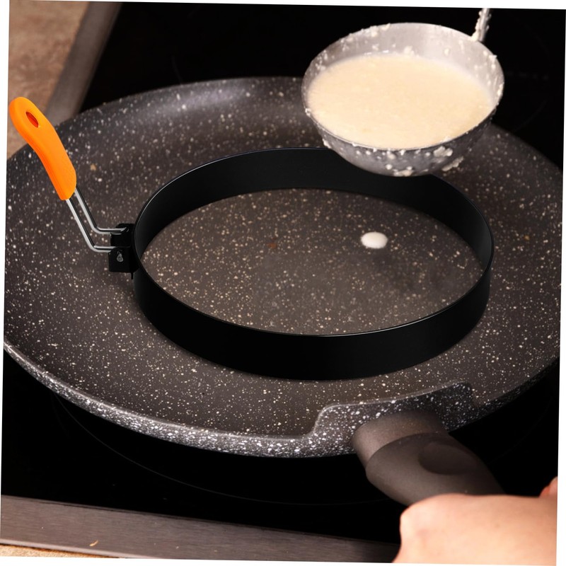 Ciieeo 6 Pcs Stainless Steel Egg Rings with Separator Brush