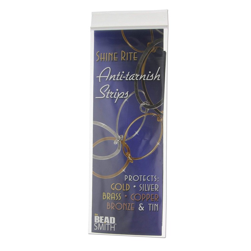 The Beadsmith Anti-Tarnish Shine Rite Strips, 2 x 7 inch,