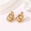 GAOKOXI Gold/Silver Statement Geometric Earrings for Women Chunky Gold Knot