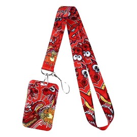Mulan Mushu Dragon Cartoon Character Lanyard with ID Holder Keychain