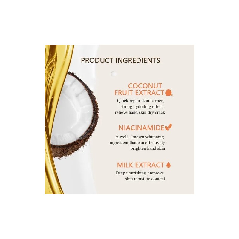 Mzhl Fy Crema De Manos Leche De Coco Hidratante