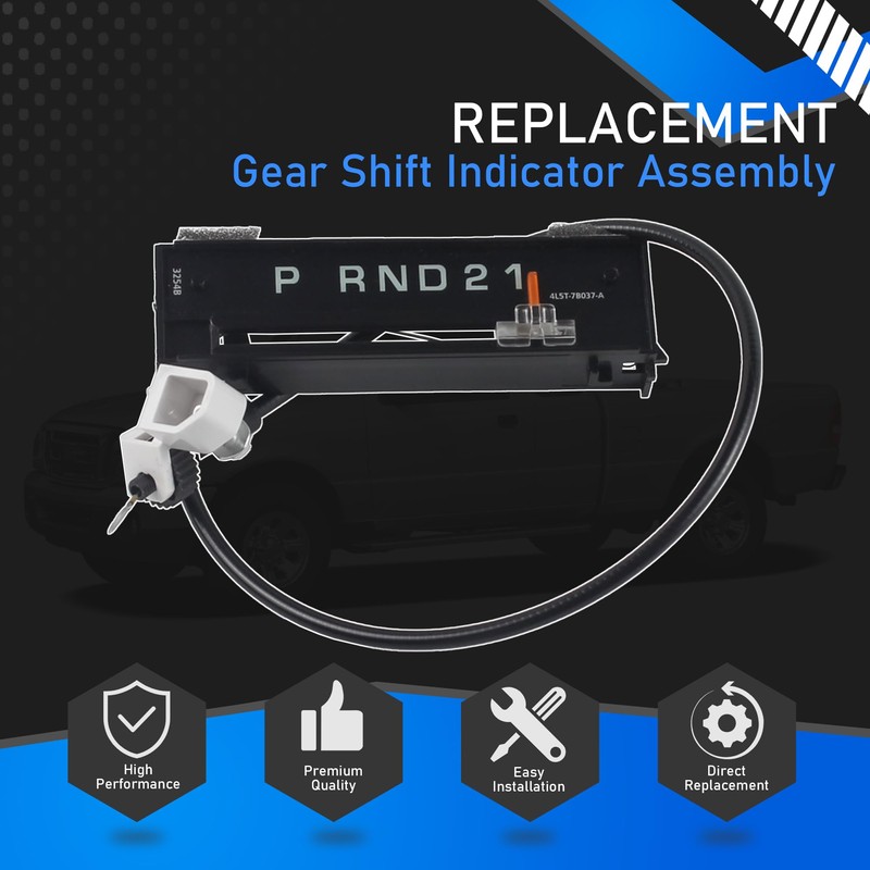 YzusGomumu Gear Shift Indicator Assembly Compatible with 2004-2011 Ford Ranger