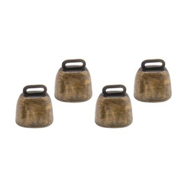 Nifocc Pet Copper Bells Farm Animal Bells Anti-Lost Bells DIY Bells - Pack of 4 Bronze