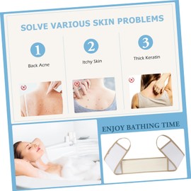 Ipetboom Bathing Accessories Long Strip Bath Towel Back Scrubber Shower Exfoliating Loofah Body Exfoliating Scrubber