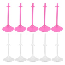 EXCEART 20Pcs Soportes para Muñecas Soporte para Pantalla Marco de Soporte de Modelo de Soporte Transparente para para Muñecas de Niña Rosa