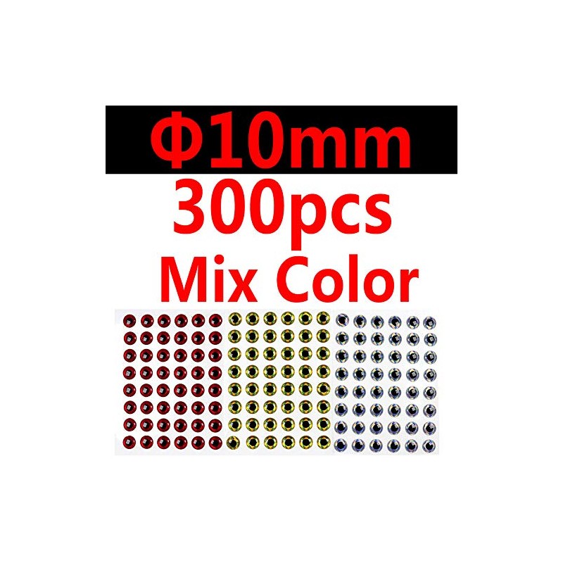 Wifreo 300PCS 3D Bionic Fish Eyes Fly Tying Material Lure