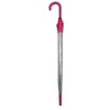 Pink Trim Clear Bubble Umbrella, Transparent Umbrella,