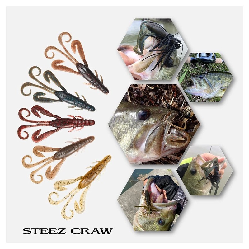 DAIWA Bass Worm Steese Claw 3.8" Shrimp Lure