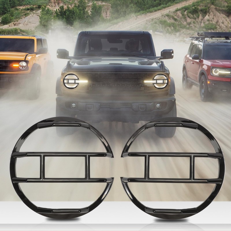 Taesayl Front Headlight Guard Protector Cover for Bronco 2021 2022