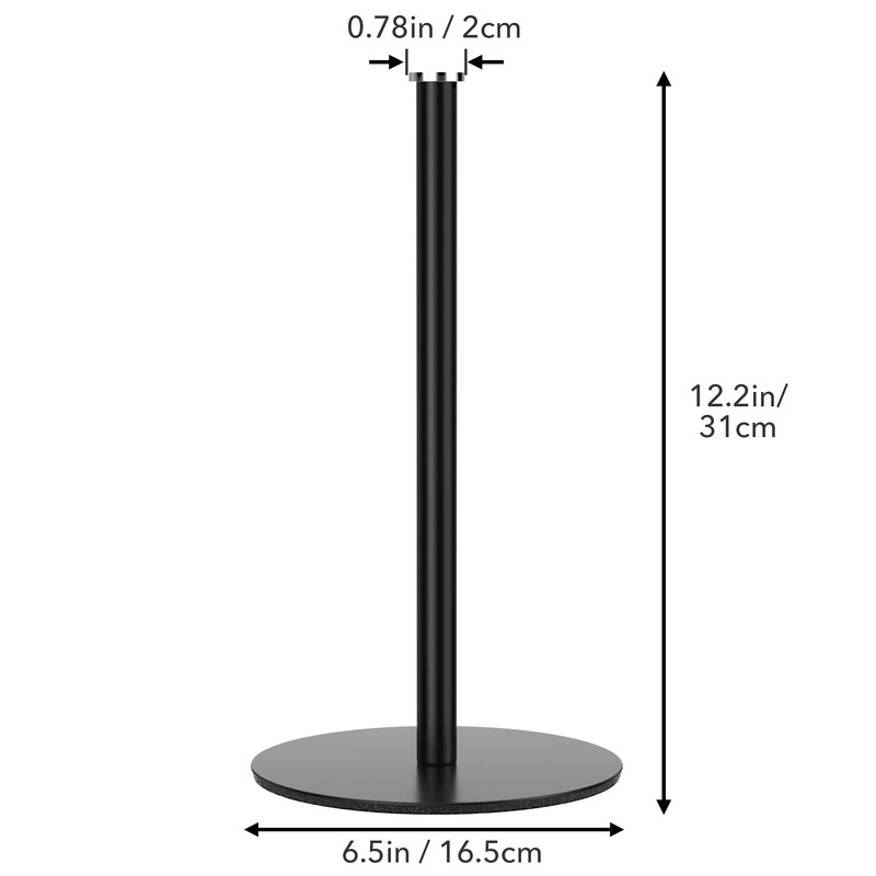 Kitchen Roll Holder Black Standing, Kitchen Paper Towel Holder for