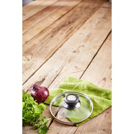 Judge Vista JJL7 Spare Saucepan Lid, Universal Size Replacement Glass Lid for any 24cm Pan, Oven Safe, Dishwasher Safe 25 Year Guarantee