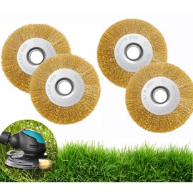 Grout Brush Set of 4 Multibrush Accessories for Gloria, Replacement Metal Brush for Removing Braids and Moss, 10 mm Width, Weedbrush Accessories, Replacement Brush