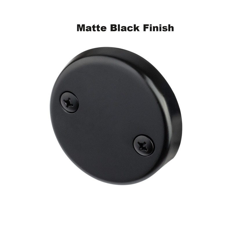 Matte Black Lift & Turn Tub Trim Set with Two-Hole