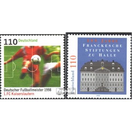 FRD (FR.Germany) 2010,2011 (complete.Expenditure) fine used/cancelled 1998 1. FC Kaiserslautern, Hall (Stamps for collectors) Soccer